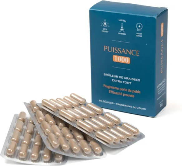 Programme Puissance 1000 plus 30 jours - Guide + complément Alimentaire Bien-Être - Adipomine, Fenugrec, Vitamines B12, B2, B3, B6 - 60 Gélules