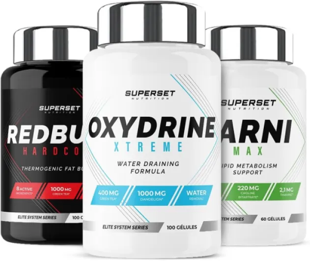 Superset Nutrition - Programme Sèche Extrême - Accélère la sèche, favorise la réduction des graisses et aide à éliminer la rétention d'eau