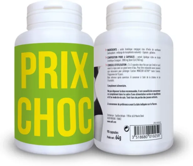 MINCEUR - Pure CLA DUO - Brule graisse raffermissant - Aide à affiner la silhouette - Limite la formation des tissus graisseux - Riche en CLA - 2x90 capsules - Complement alimentaire adapté au sport 180 unité (Lot de 1)