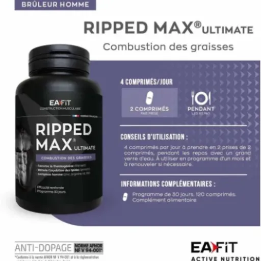 Test EAFIT Ripped Max Ultimate : le brûleur de graisses qui aide… si vous faites déjà le boulot