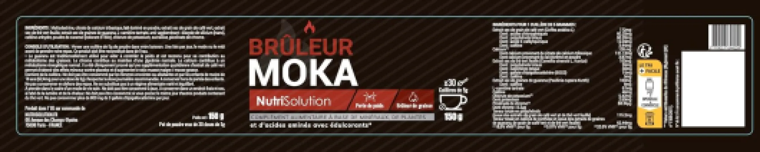 Brûleur Moka par Nutrisolution - Café Minceur Premium - Brûle-Graisse Puissant - 100% Ingrédients Naturels - Végétarien - Sans Gluten - Sans OGM - FABRIQUÉ EN FRANCE