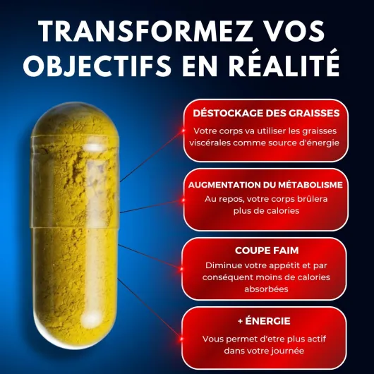 Brûleurs De Graisse Puissant ✗ Basé sur 43 études scientifiques ✗ Hautement Dosé ✗ Augmentation du Métabolisme ✗ Déstockage Des Graisses ✗ Coupe-faim ✗ Perte de poids ✗