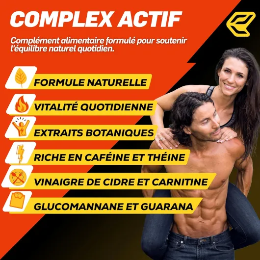 Italian Elite Elite Extreme 60 Capsules - Complément Alimentaire avec Caféine, Thé Vert, Carnitine, Glucomannane, Vinaigre de Pomme et Guarana - Soutien au Mode de Vie Actif Énergie et Concentration.